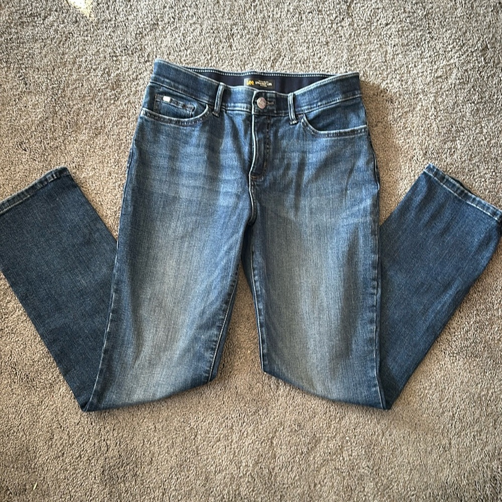 Lee regular fit straight leg mid rise jeans